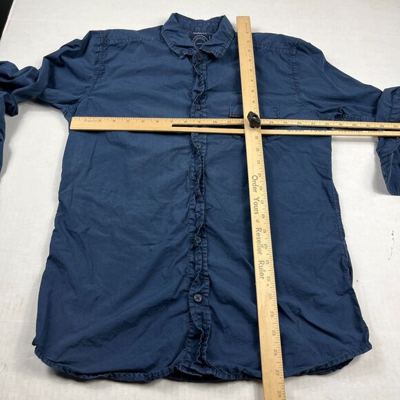 Diesel Men’s Casual Utility Button Shirt Distressed Blue Long Sleeve Grunge S - Picture 5 of 10